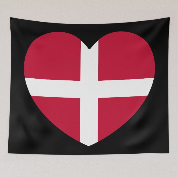 Item preview, Denmark Flag Heart designed and sold by shitpostee.