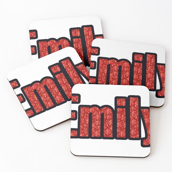 Item preview, Emily Girl Name Red Rhinestone Texture designed and sold by TheIconSmith.