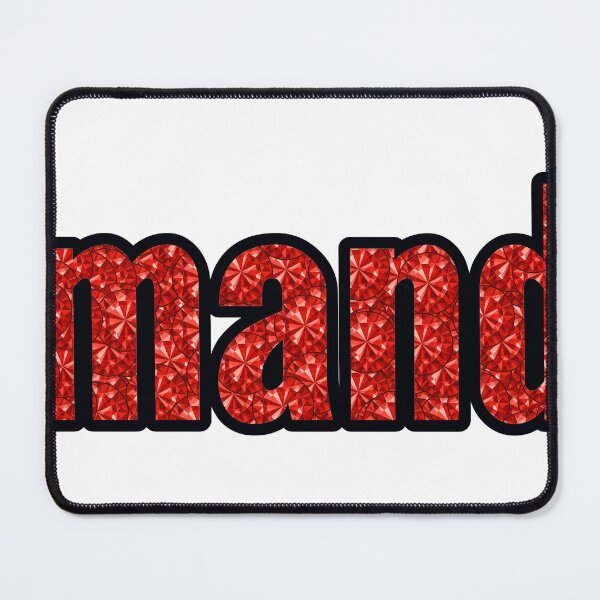 Item preview, Amanda Girl Name Red Rhinestone Texture designed and sold by TheIconSmith.