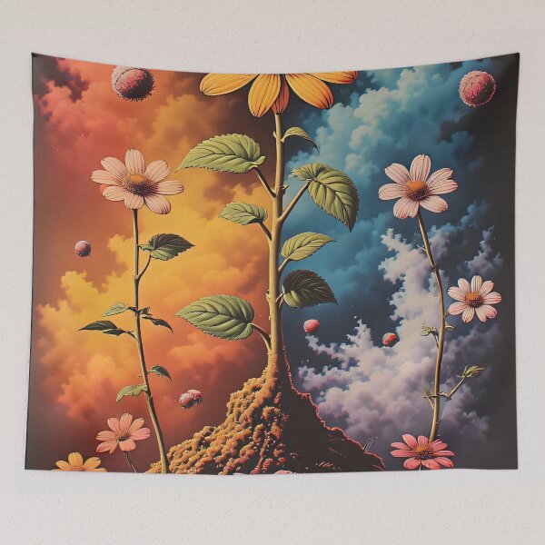 Item preview, Flower growth in the contrast between light and darkness designed and sold by Mianku | Für das Leben.