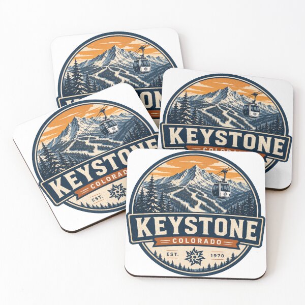 Item preview, Keystone Colorado Mountain Gondola Badge | Rocky Mountain Ski Resort Illustration designed and sold by CosmicAnomaly.
