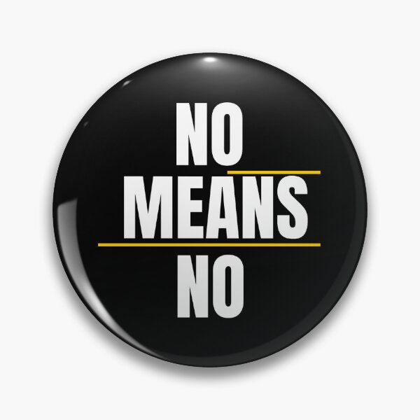 Item preview, No Means No Bold Typography Unisex T-Shirt Design designed and sold by MimiSabu.