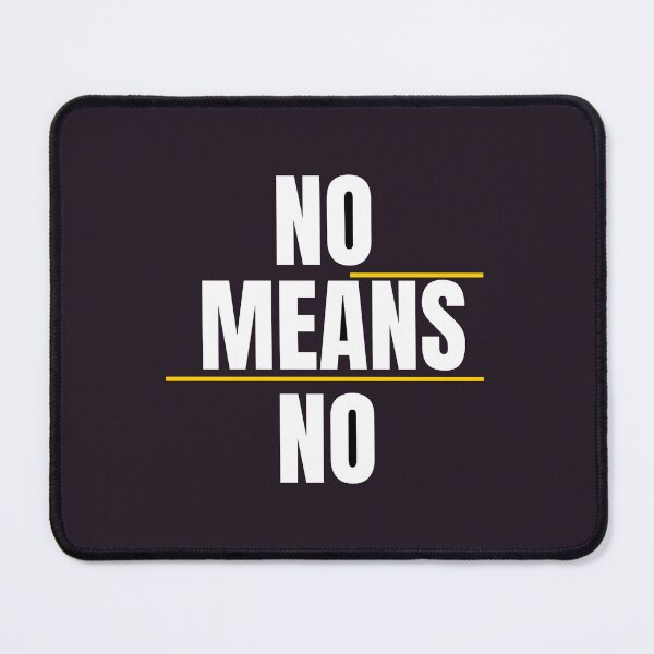 Item preview, No Means No Bold Typography Unisex T-Shirt Design designed and sold by MimiSabu.