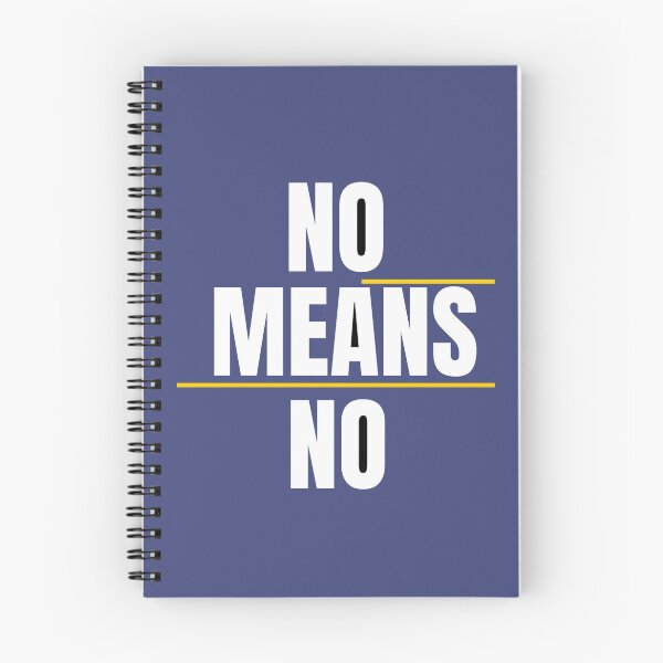 Item preview, No Means No Bold Typography Unisex T-Shirt Design designed and sold by MimiSabu.