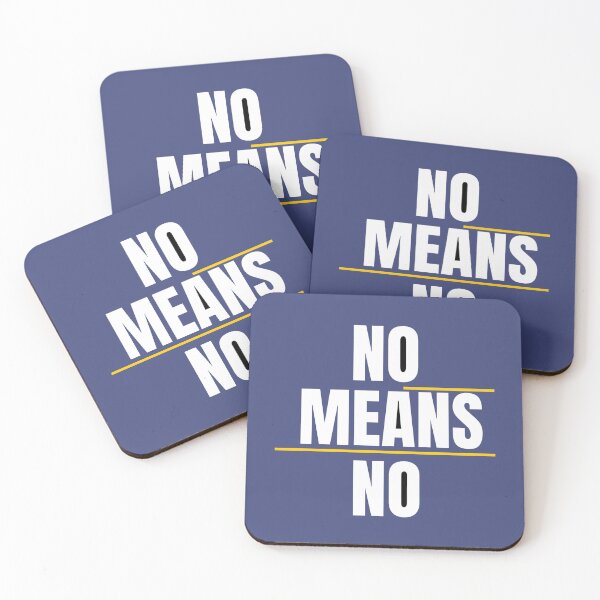 Item preview, No Means No Bold Typography Unisex T-Shirt Design designed and sold by MimiSabu.