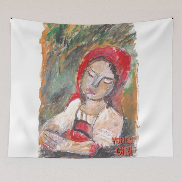 Item preview, Country Young Girl Portrait (painting by ACCI) designed and sold by VanyssaGraphics.