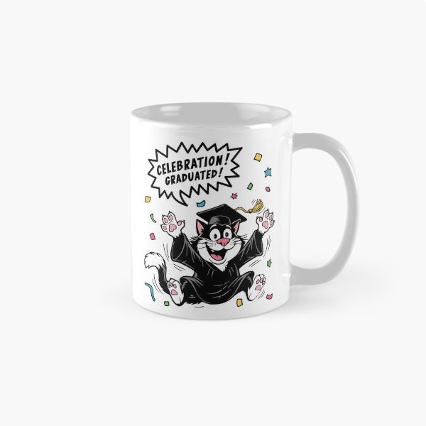 Item preview, Graduation Cat Cartoon Mascot For Students designed and sold by roarsomethings.