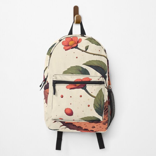 Item preview, A solitary red flower stalk grows from an island of earth. designed and sold by Mianku | Für das Leben.