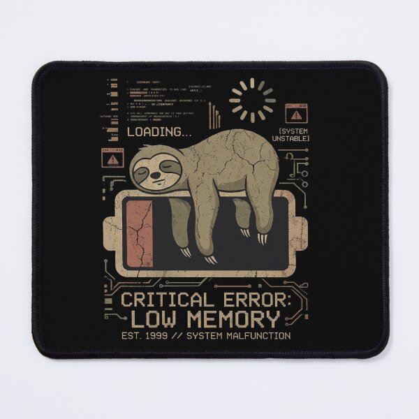 Item preview, Low Memory Mode Sloth Shirt – Funny Sleepy Sloth Meme T-shirt designed and sold by ZyxDes.