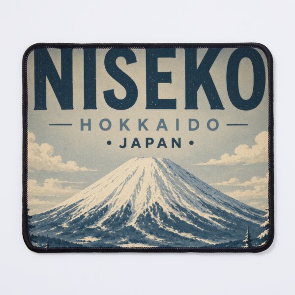Item preview, Niseko Powder Paradise | Mount Yotei Winter Landscape Vintage Poster designed and sold by CosmicAnomaly.