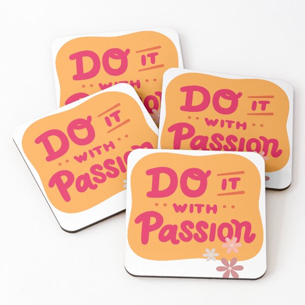 Item preview, Do It With Passion – Retro Motivational Quote designed and sold by Divichan.