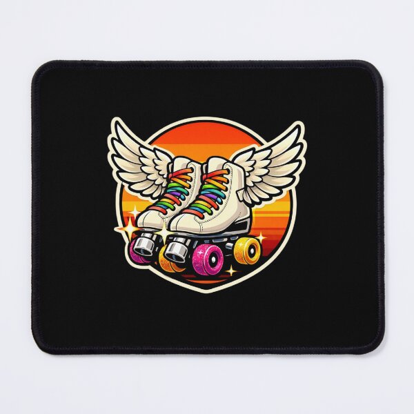 Item preview, Vintage Roller Skates with Wings Retro Sunset Sticker designed and sold by Timeless Junction.