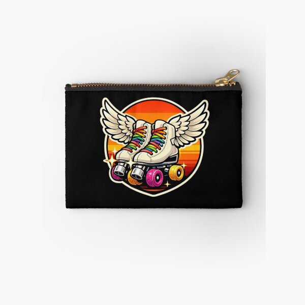 Item preview, Vintage Roller Skates with Wings Retro Sunset Sticker designed and sold by Timeless Junction.