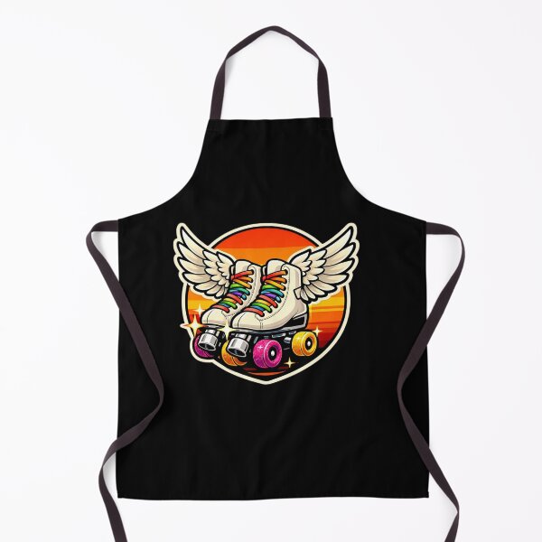 Item preview, Vintage Roller Skates with Wings Retro Sunset Sticker designed and sold by Timeless Junction.