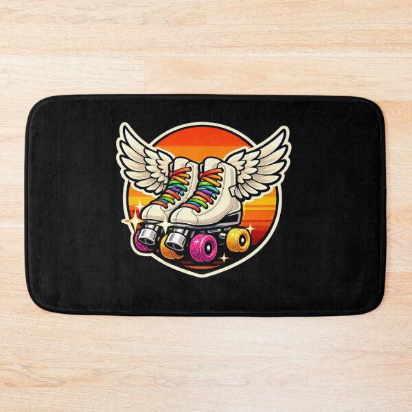 Item preview, Vintage Roller Skates with Wings Retro Sunset Sticker designed and sold by Timeless Junction.