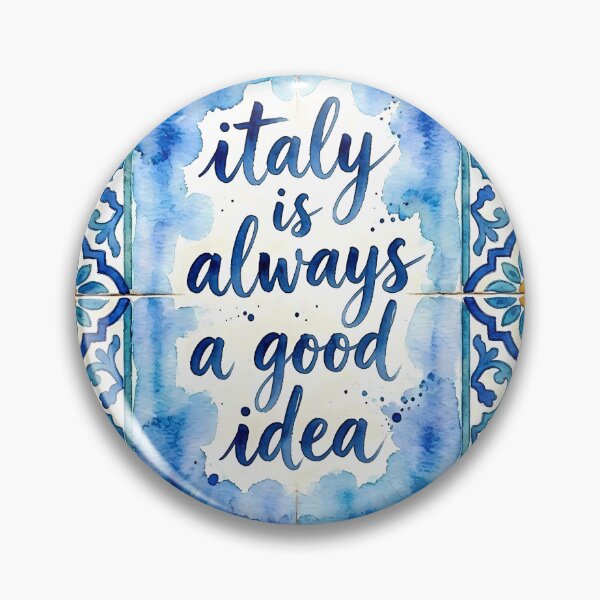 Item preview, Italy Is Always a Good Idea – Lemon Mediterranean Tile Watercolor Design designed and sold by EmeraldeaArt.