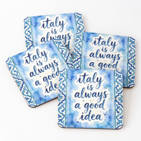 Item preview, Italy Is Always a Good Idea – Lemon Mediterranean Tile Watercolor Design designed and sold by EmeraldeaArt.