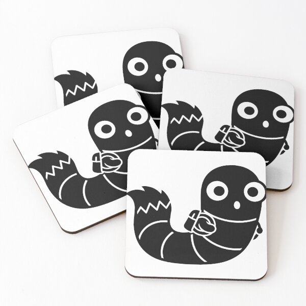 Item preview, Cute Surprised Animal Sticker - Kawaii Derpy Striped Tail Creature Silhouette Minimalist Funny Wall Art designed and sold by BestChoiceService.