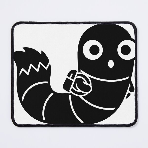 Item preview, Cute Surprised Animal Sticker - Kawaii Derpy Striped Tail Creature Silhouette Minimalist Funny Wall Art designed and sold by BestChoiceService.