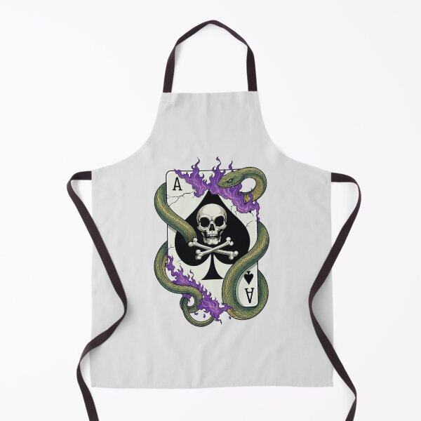 Item preview, Ace of Spades Skull and Snake Purple Flames Tattoo designed and sold by BrownHorse90s.