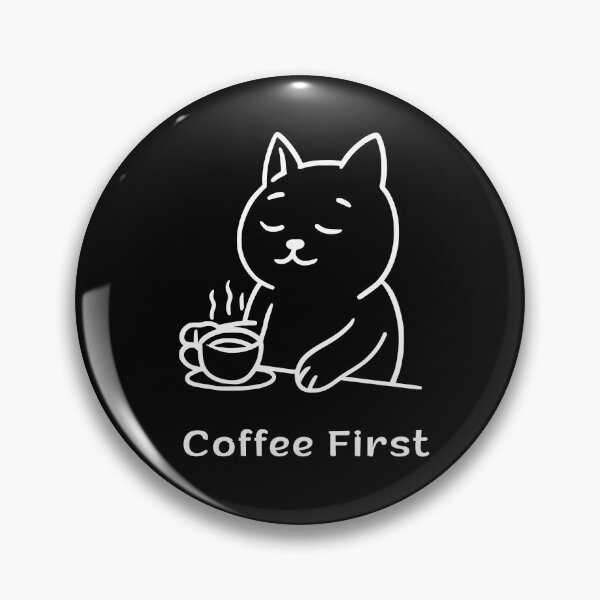 Item preview, Coffee First Cute Minimalist Coffee Cat Design designed and sold by ContigoART.