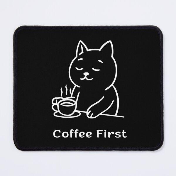 Item preview, Coffee First Cute Minimalist Coffee Cat Design designed and sold by ContigoART.