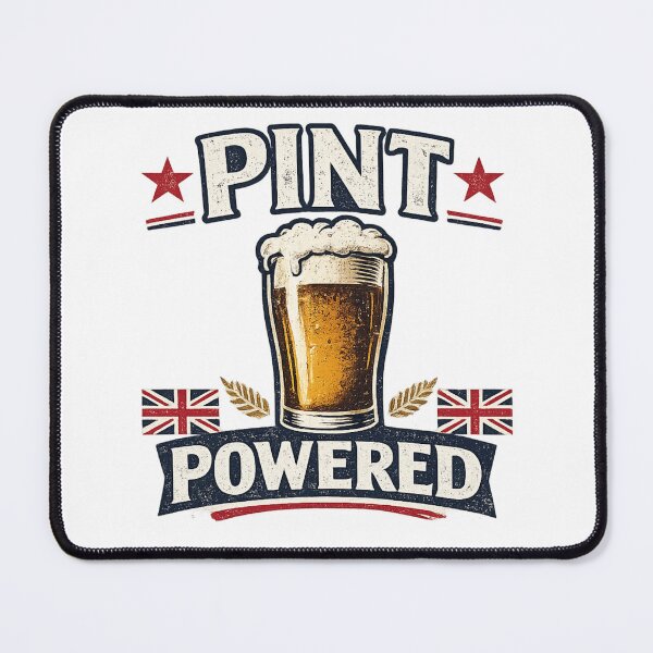 Item preview, Pint Powered | Funny British Pub Humour T-Shirt designed and sold by YoSum.