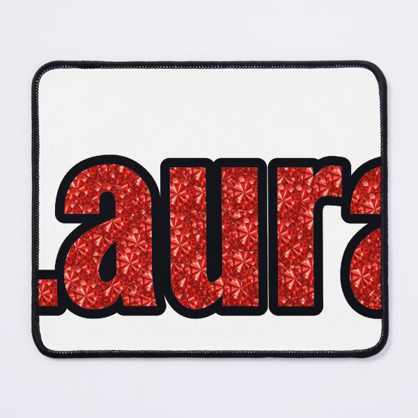 Item preview, Laura Girl Name Red Rhinestone Texture designed and sold by TheIconSmith.