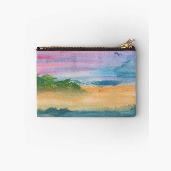 Item preview, Serene Coastal Watercolor Scene with Soft Pastel Sky designed and sold by ShonaCallumArt.