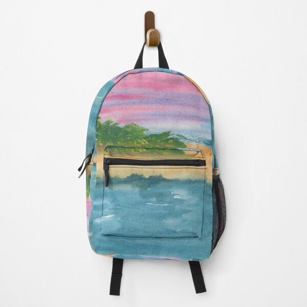Item preview, Serene Coastal Watercolor Scene with Soft Pastel Sky designed and sold by ShonaCallumArt.
