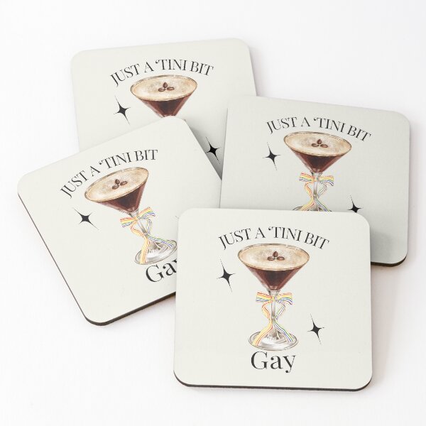 Item preview, Just A Tini Bit Gay Rainbow Bow Espresso Martini Time  designed and sold by SunfullyYours.