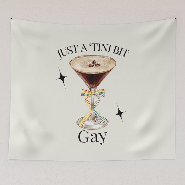 Item preview, Just A Tini Bit Gay Rainbow Bow Espresso Martini Time  designed and sold by SunfullyYours.