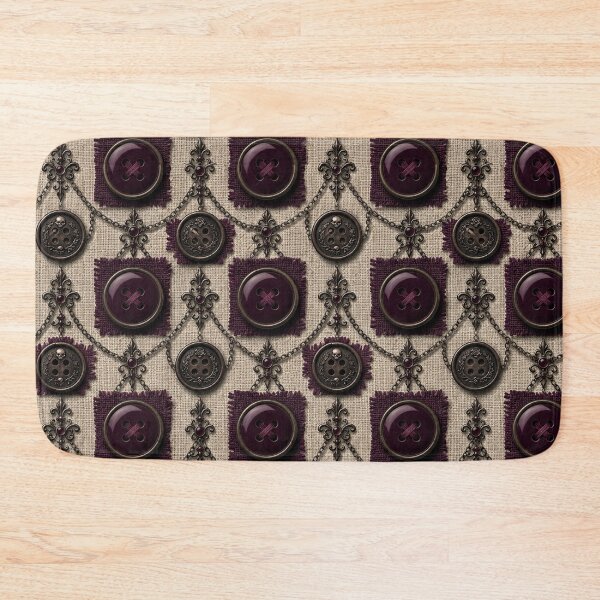 Item preview, The Curated Haberdashery - Plum Velvet & Antique Linen Gothic Pattern designed and sold by cabuks.
