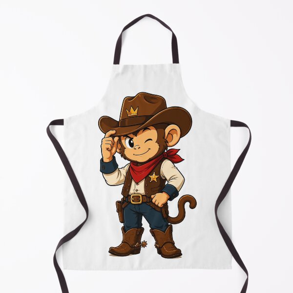 Item preview, Cute Cowboy Monkey Cartoon designed and sold by Krincydigitalart.