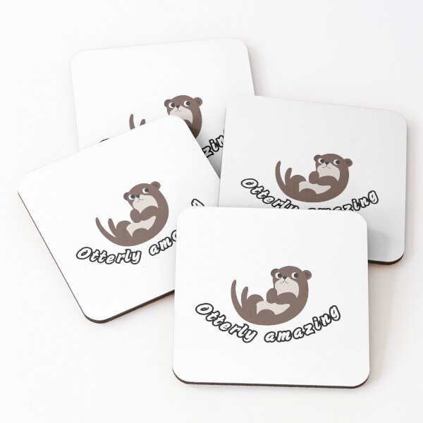 Item preview, Cute Otter Illustration with Otterly Amazing Pun designed and sold by Twinkley-tees.