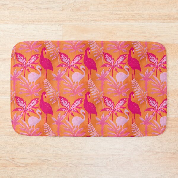 Item preview, Jardín de flamencos rosas de estilo preppy en rosa y naranja. designed and sold by SophieClimaArt.
