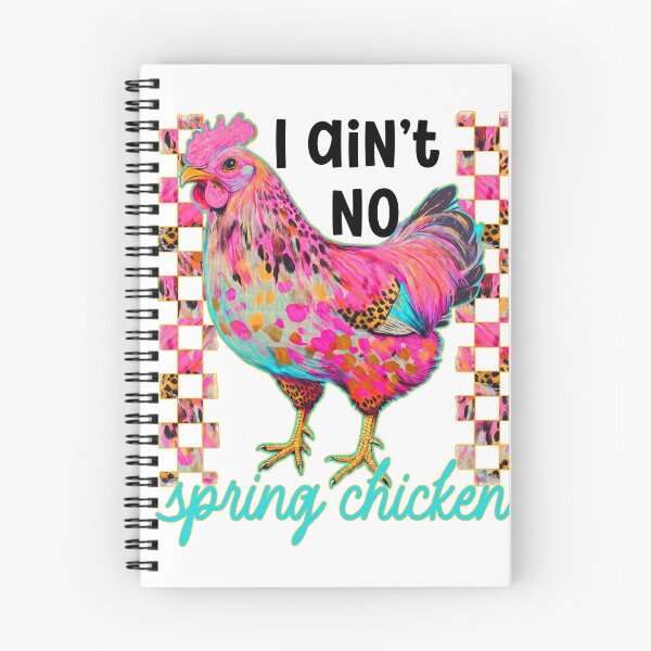 Item preview, I Ain't No Spring Chicken | Funny Senior Birthday | Colorful Neon Chicken Cheetah Print Bold Humor Design designed and sold by TheBeesForYou.
