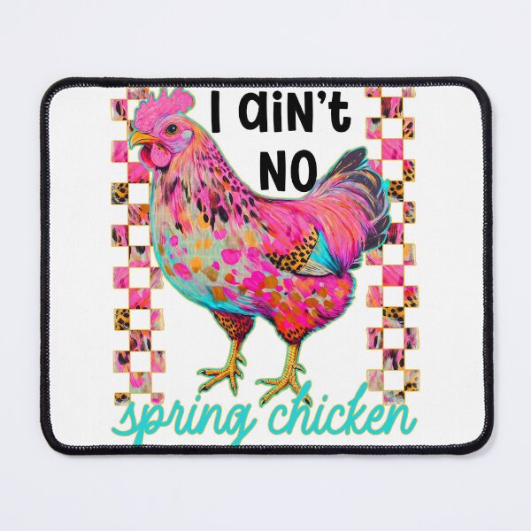Item preview, I Ain't No Spring Chicken | Funny Senior Birthday | Colorful Neon Chicken Cheetah Print Bold Humor Design designed and sold by TheBeesForYou.