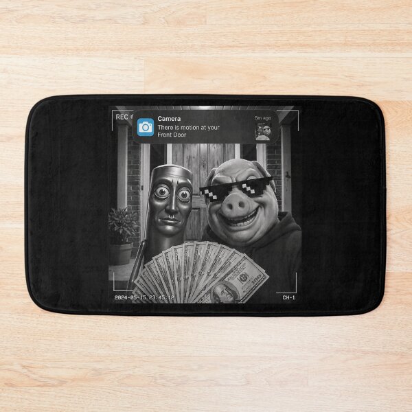 Item preview, Ring Doorbell Camera Motion Alert Meme Pig Holding Money Security Threat designed and sold by LakenDraphil.