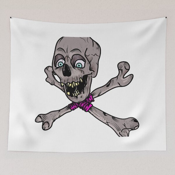 Item preview, Mad Skull Crossbones – Punk Horror Illustration designed and sold by Divichan.