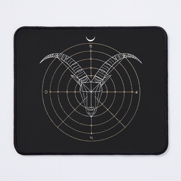 Item preview, Sacred Geometry Capricorn Zodiac Celestial Minimalist Line Art designed and sold by Novastitchshop.