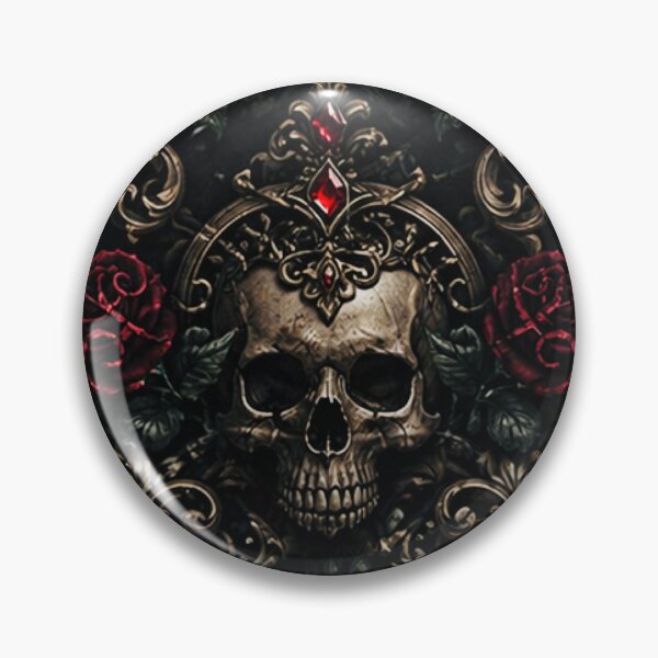 Item preview, Gothic Raven & Skull Sanctuary: Dark Cathedral Rose Pattern designed and sold by cabuks.
