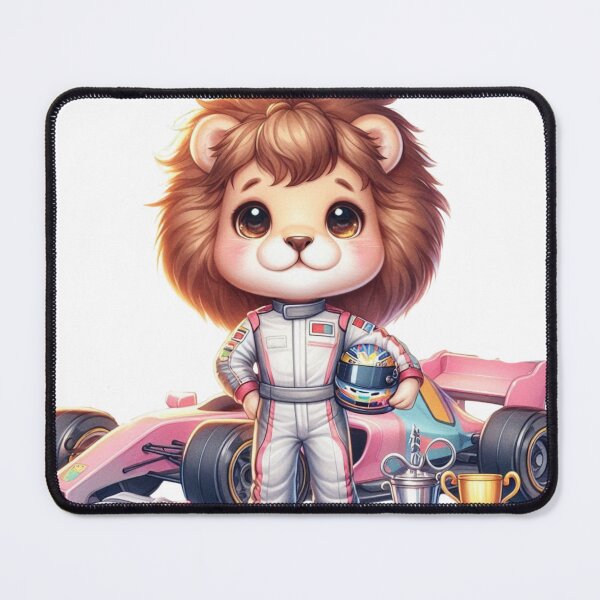 Item preview, Cute Racing Lion Watercolor Sticker | Race Car Animal designed and sold by PixelPressZ.