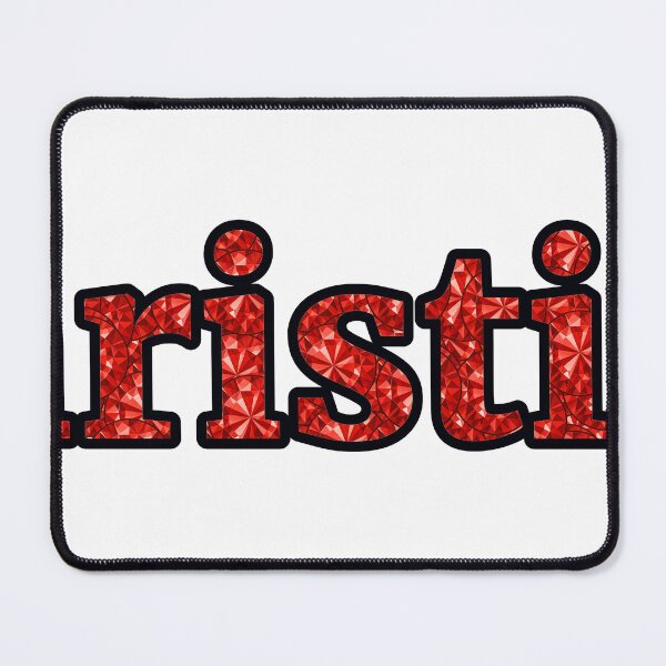 Item preview, Christine Girl Name Red Rhinestone Texture designed and sold by TheIconSmith.