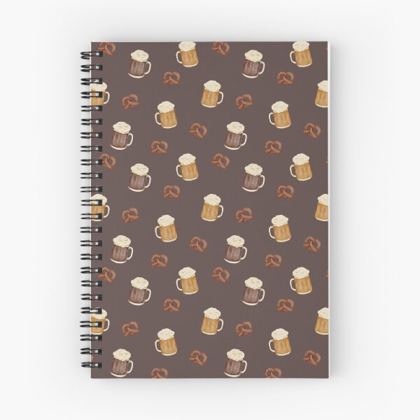 Item preview, Watercolor Beer and Pretzels Dark Oktoberfest Pattern designed and sold by svitlaarty.