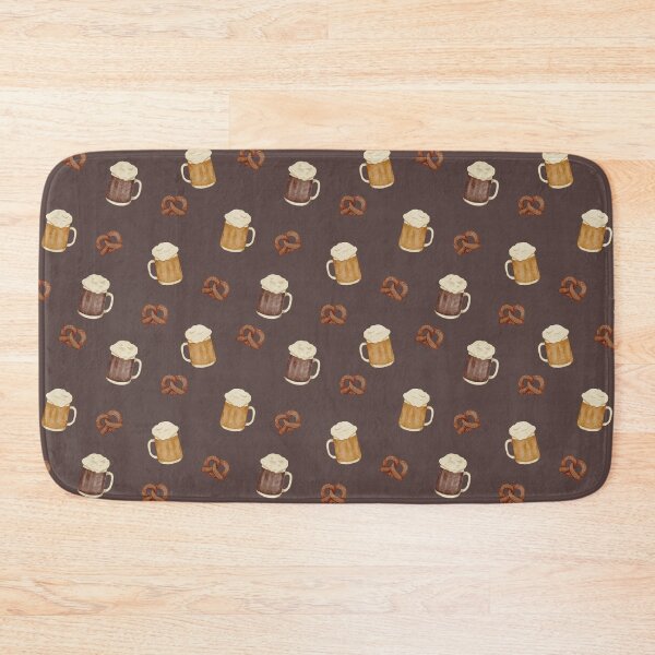 Item preview, Watercolor Beer and Pretzels Dark Oktoberfest Pattern designed and sold by svitlaarty.