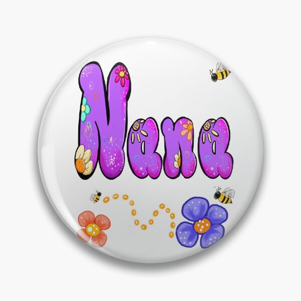 Item preview, Nana Name - personalised,personalized custom name with honey e bees and flowers designed and sold by Artonmytee.