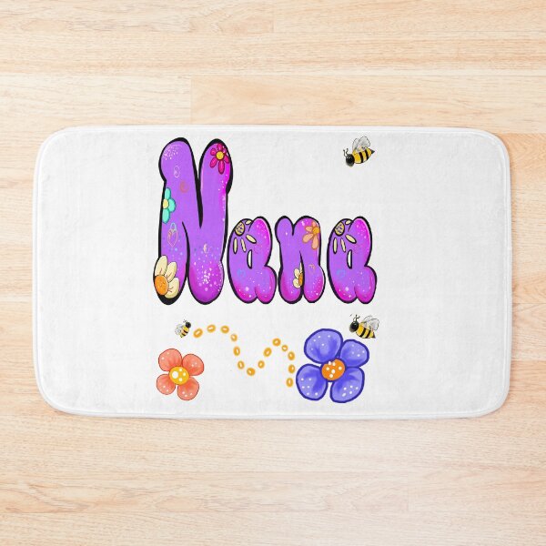 Item preview, Nana Name - personalised,personalized custom name with honey e bees and flowers designed and sold by Artonmytee.