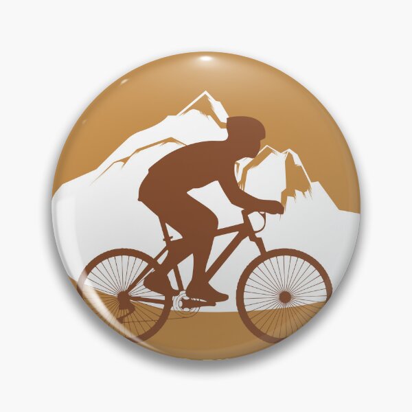 Item preview, Miles of Smiles Powered by Pedals Cycling Mountain Badge designed and sold by LoudVictory.