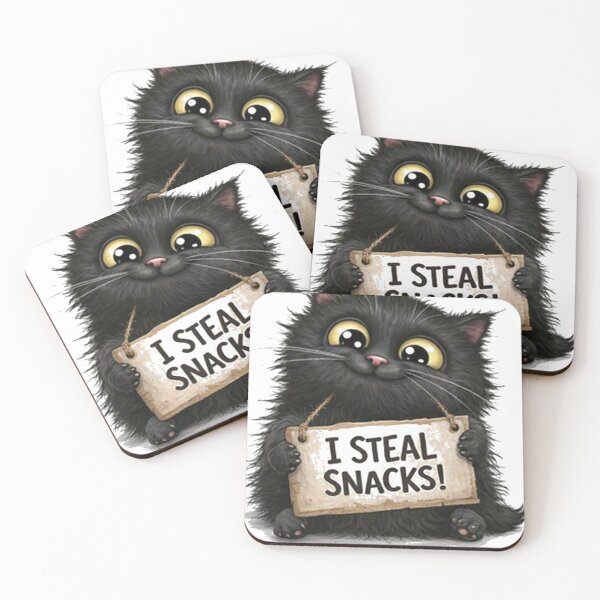 Item preview, Snack thief black cat Clawde designed and sold by LawlessClawde.